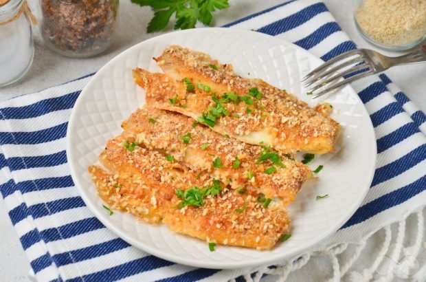 Breaded pollock in the oven