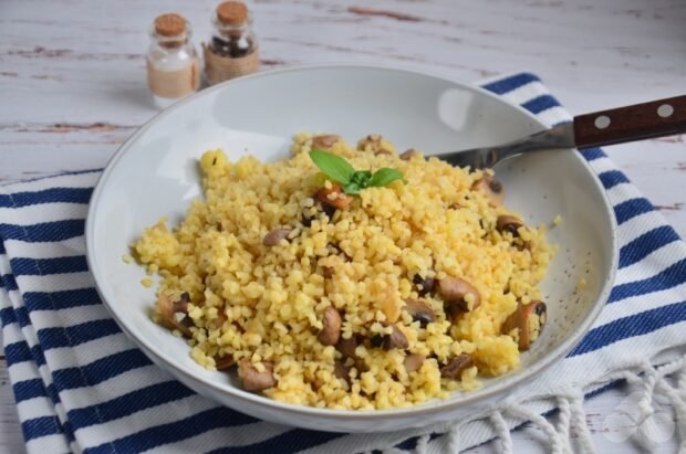 Bulgur with mushrooms and onions – a simple and delicious recipe with photos (step by step)