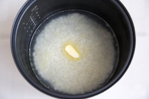 Sweet rice porridge in a slow cooker: photo of recipe preparation, step 2