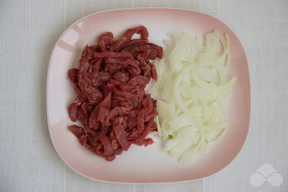 Beef stroganoff : photo of recipe preparation, step 1