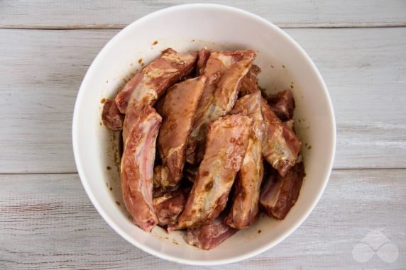 Pork ribs in honey: photo of recipe preparation, step 3