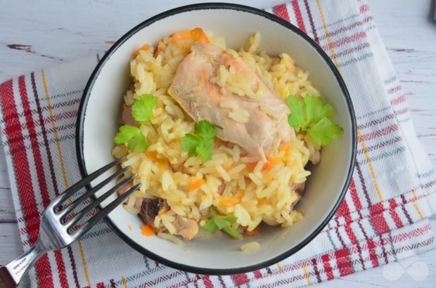 Homemade chicken pilaf