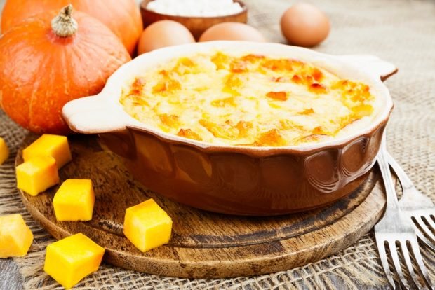 Cottage cheese casserole with pumpkin and cheese is a simple and delicious recipe, how to cook step by step