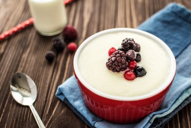 Semolina porridge in the oven