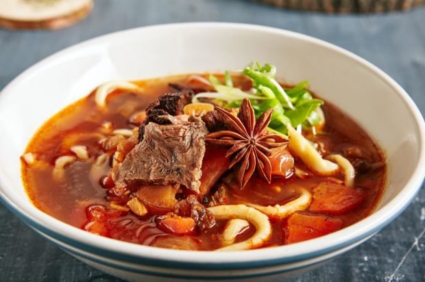 Lagman with beef and star anise is a simple and delicious recipe, how to cook step by step