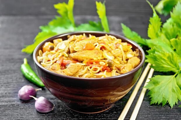 Vermicelli with turkey and vegetables – a simple and delicious recipe, how to cook step by step