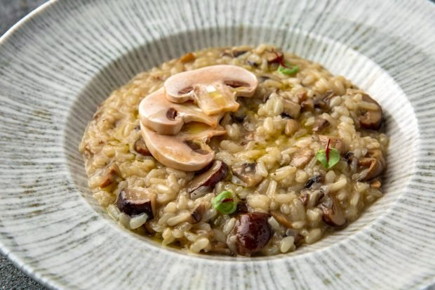 Mushroom and chicken risotto 