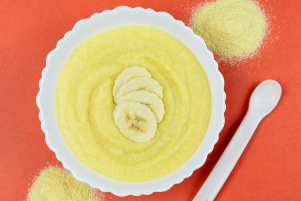 Corn porridge with banana – a simple and delicious recipe, how to cook step by step