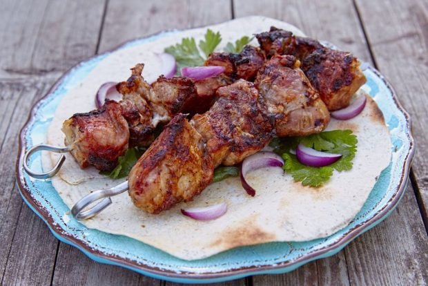 Pork neck kebab 