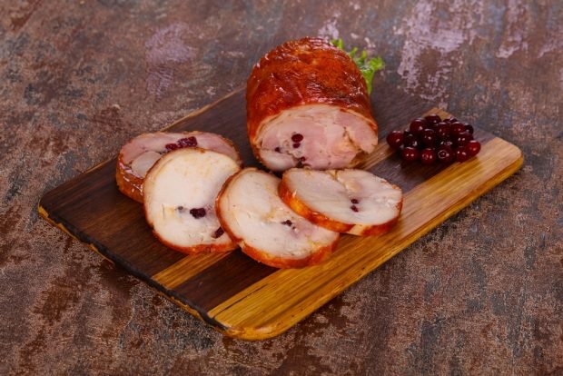 Chicken roll with cherries is a simple and delicious recipe for how to cook step by step