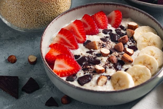 Millet porridge with milk in a slow cooker