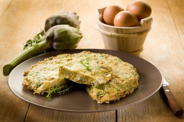 Omelet with artichokes in the oven – a simple and delicious recipe, how to cook step by step