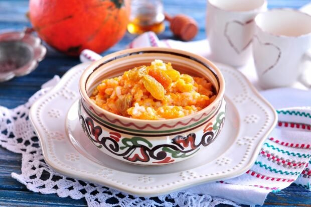 Pumpkin porridge with rice and raisins – a simple and delicious recipe, how to cook step by step