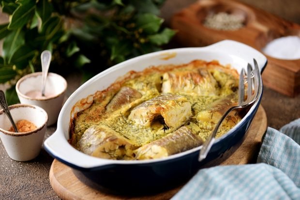 Pollock in batter in the oven