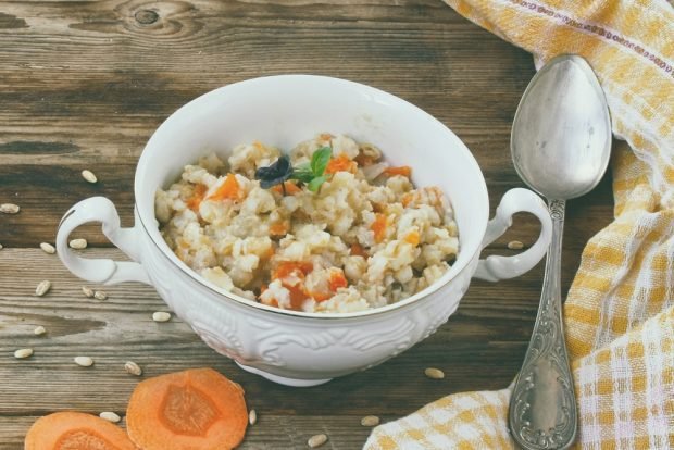 Barley porridge in the oven