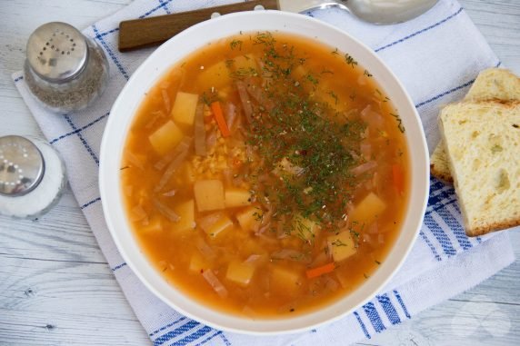 Lean borscht with millet: photo of recipe preparation, step 3