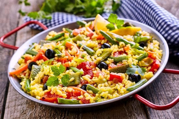 Vegetable paella