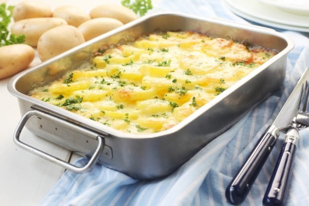 Potato casserole from new potatoes