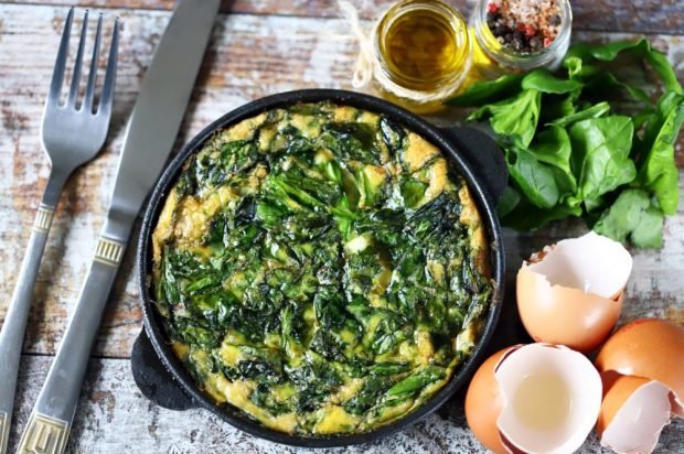 Omelet with spinach in the oven – a simple and delicious recipe, how to cook step by step