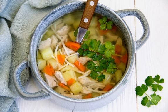 Soup with pork and vermicelli: photo of recipe preparation, step 6