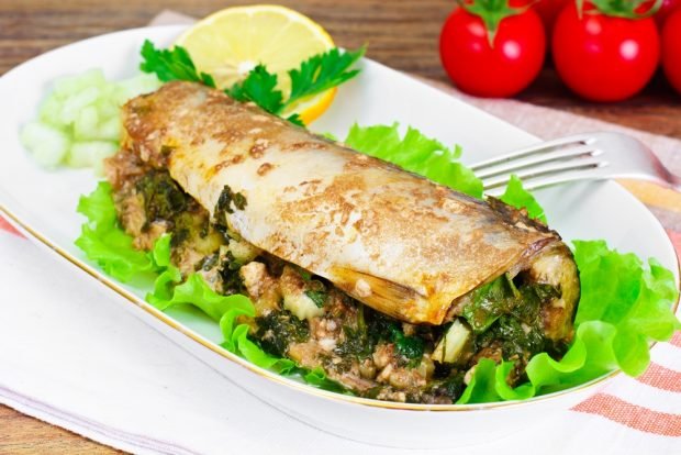 Stuffed mackerel in the oven 