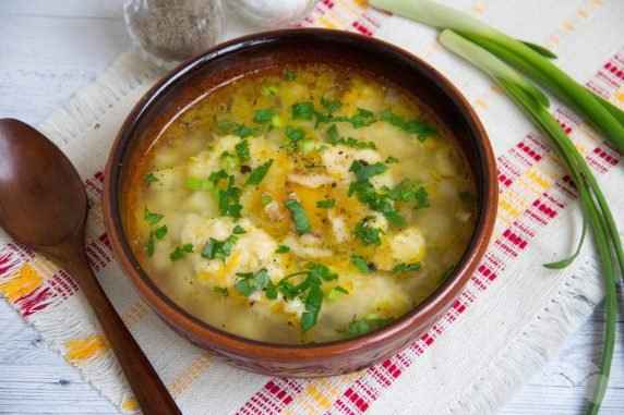 Ukrainian soup with dumplings: photo of recipe preparation, step 8