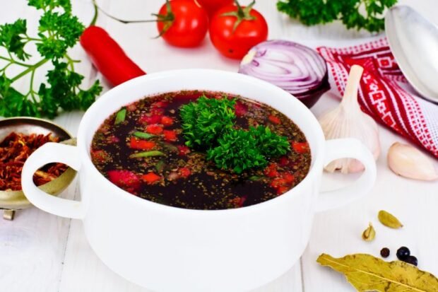 Dietary borscht with celery root is a simple and delicious recipe, how to cook step by step