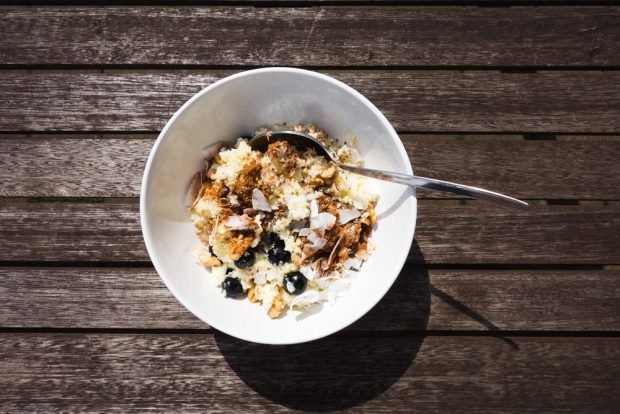 Millet porridge with coconut milk