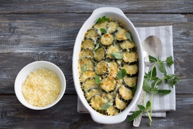 Zucchini casserole with parmesan