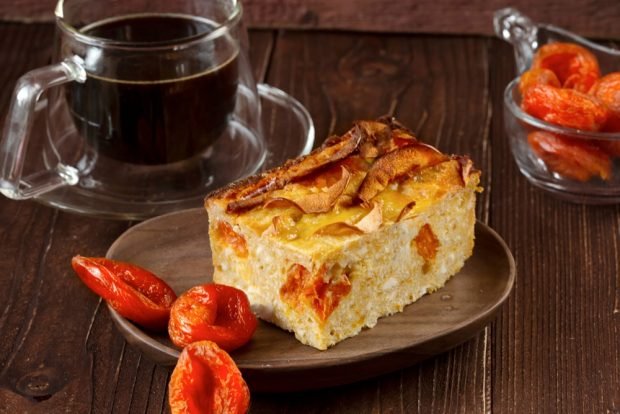 PP cottage cheese casserole with dried apricots 