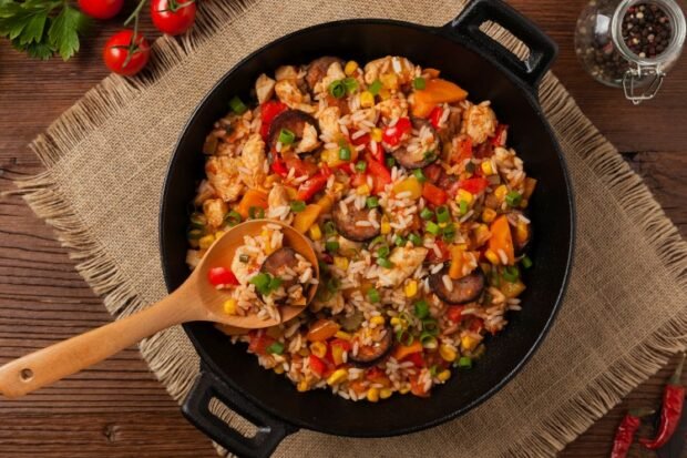 Vegetable stew with chicken and rice – a simple and delicious recipe, how to cook step by step