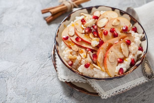 Rice porridge with honey and pear is a simple and delicious recipe, how to cook step by step