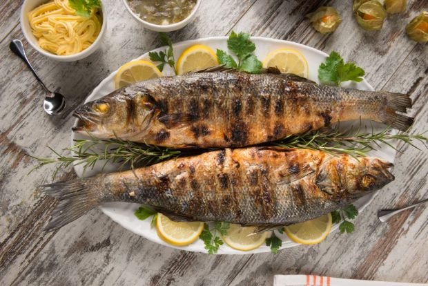 Sea bass on the grill on the grill is a simple and delicious recipe for how to cook step by step