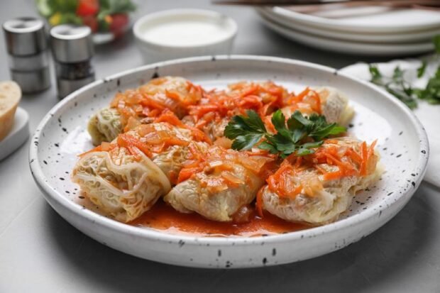 Cabbage rolls from Peking cabbage