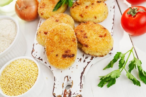 Chicken cutlets with couscous