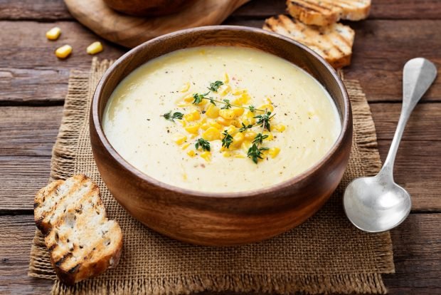 Corn soup -puree is a simple and delicious recipe, how to cook step by step