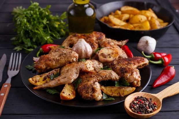 Georgian chicken wings in the oven