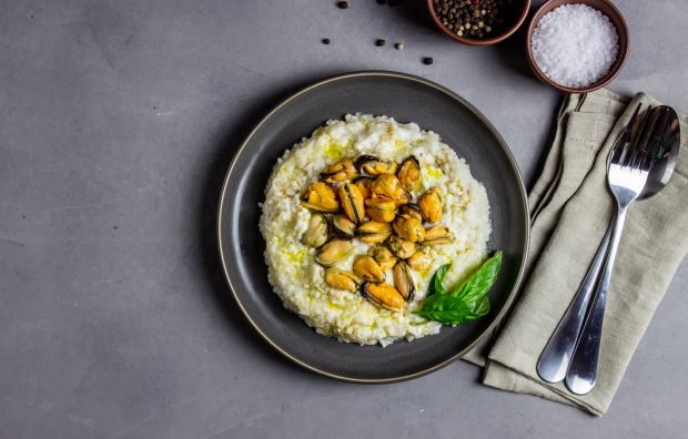 Risotto with mussels 