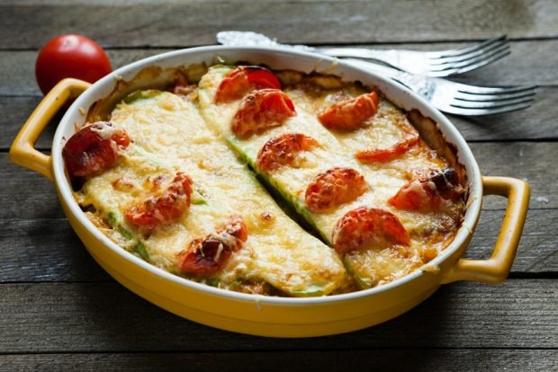 Quick casserole of zucchini