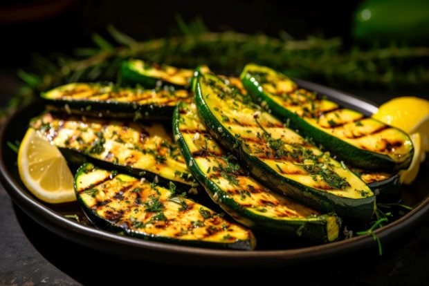 Zucchini on the grill on the grill 