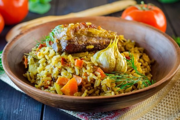 Pork rib pilaf is a simple and delicious recipe, how to cook step by step