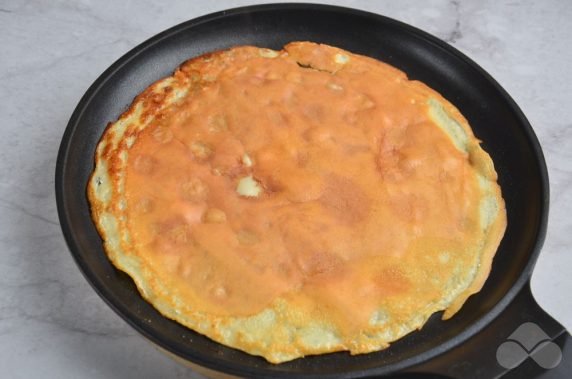 Sweet pancakes with lemon zest: photo of recipe preparation, step 7