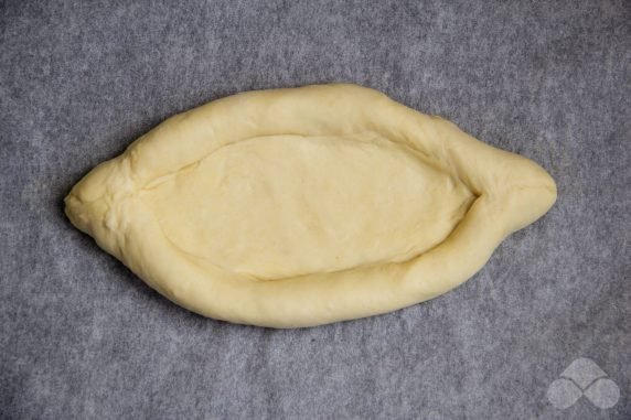 Adjarian khachapuri without yeast: photo of recipe preparation, step 3