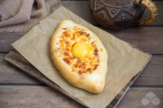 Adjarian khachapuri without yeast: photo of recipe preparation, step 6