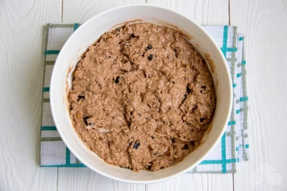 Chocolate oatmeal cookies: photo of recipe preparation, step 3