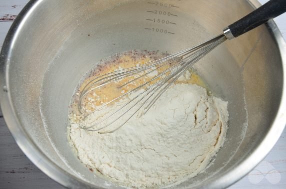 Pancakes with apple pie: photo of recipe preparation, step 2