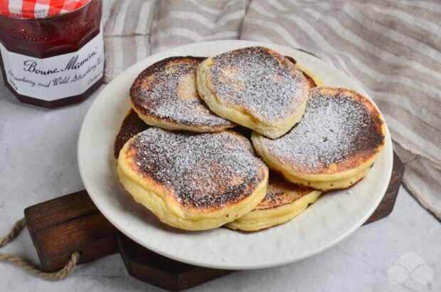 Homemade cottage cheese pancakes