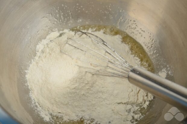 Cottage cheese pancakes with Dill: photo of recipe preparation, step 2