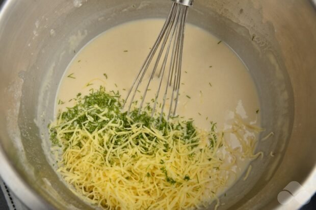 Cottage cheese pancakes with Dill: photo of recipe preparation, step 4