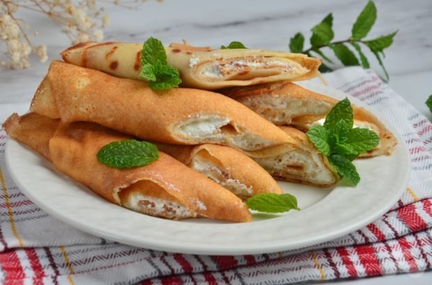 Custard pancakes with cottage cheese – a simple and delicious recipe with photos (step by step)